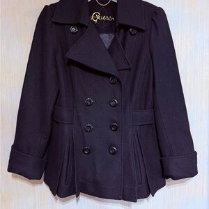 Guess Black Pea Coat